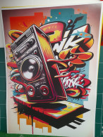 CHAINE HIFI GRAFITIS - AFFICHE POSTER - Other & Unclassified