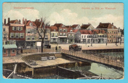 NEDERLAND Prentbriefkaart Gezicht Op Dijk En Westkade 1912 Hellevoetsluis Naar Amsterdam - Autres & Non Classés