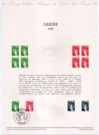 - Document PREMIER JOUR PARIS 1.8.1980 - Timbres Type SABINE - - Documents Of Postal Services