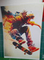 SKATE SKATEBOARD - COULEUR - AFFICHE POSTER - Other & Unclassified