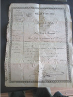 1873 PERMIS DE CHASSE CHFSE  DEPARTEMENT HERAULT - Historische Dokumente