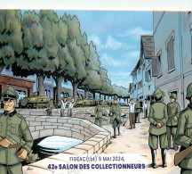 CARTE SALON DES COLLECTIONNEURS FIGEAC 2024 LA RAFLE DU 12 MAI 1944 - Other & Unclassified