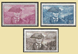 ANDORRE    1944-46  -  Y&T  114 - 115 Et 118 - Viguier - NEUFS** - Unused Stamps
