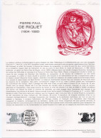 - Document Premier Jour PIERRE PAUL DE RIQUET (1604-1680) - BÉZIERS 11.10.1980 - - Altri & Non Classificati