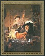 1981 Mongolia Rembrandt Quadri Paintings Peintures Block MNH** Lux174 - Mongolië