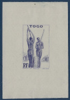 TOGO Type H PILAGE DU MIL 1941 Epreuve De Couleur LILAS & Sans Valeur RARE - Sonstige & Ohne Zuordnung