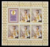Cook Islands 1973 Royalty, Kings & Queens Of England, Queen Elizabeth II Coronation 20th Anniversary Stamps Sheet MNH - Islas Cook