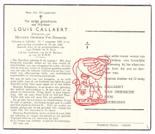 DP Louis Callaert ° Lebbeke 1898 † 1960 X Germaine Van Driessche // Joos Cooreman - Devotion Images
