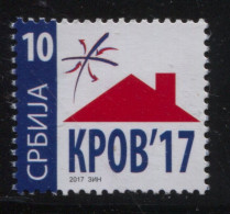 Serbia 2017, Roof For Refugees, Charity Stamp, Additional Stamp 10d, MNH - Servië