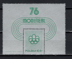 Poland 1975 Olympic Games Montreal S/s MNH - Verano 1976: Montréal