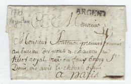 Lettre D'Argentan Pour Paris 1770 - Autres & Non Classés