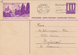 SUISSE Le 25 Mars 1938 Carte Postale De BERGBAHN - Storia Postale