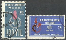 Turkey; 1961 100th Year Of The Technical And Professional Schools (Complete Set) - Usados