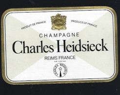 Etiquette Champagne    Charles Heidsieck Reims  Marne 51 - Champagne