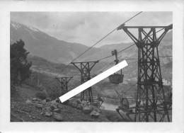 19 CHASTANG 1947 - Photo Originale Des Travaux Du Futur Barrage Par L' Entreprise G.ETCHEVERRY Transport Aérien, Câbles - Lieux