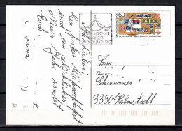 MiNr. 1395; 100 J. Briefmarkenspendeaktion Für Bethel, Auf Portoger. Karte Von Duisburg Nach Helmstedt; B-2187 - Lettres & Documents