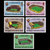 WORD CUP FOOTBALL 1982.CONGO.Scott C276-C280 USED - Other & Unclassified