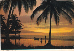 ETATS UNIS. FL..FLORIDA. " A BEAUTIFUL TROPICAL  SUNSET ". ANNEE 1970 + TEXTE + TIMBRES - Autres & Non Classés