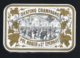 Etiquette Champagne   Skating Champagne  Pol Roger & Cie Epernay  Marne 51  Ancienne  Début Du Siècle " Patinage" - Champagner