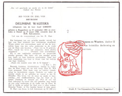 DP Delphine Wauters ° Buggenhout 1881 † Opstal 1960 X Jozef Lissens - Devotion Images