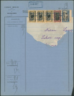 Ruanda-Urundi - N°31, 33 Et 34 En Bande De 3 Sur Télégramme + Censure Datée 15 JANV 1917. Rare - Lettres & Documents