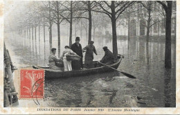 PARIS Inondations De Janvier 1910. L' Avenue Montaigne - Paris Flood, 1910