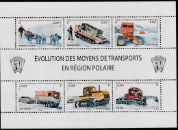 Taaf 2010-Development Of Means Of Transport In Polar Region,Bloc 6 Values,MNH,Mi.Bl.23 - Unused Stamps