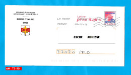 Enveloppe Prêt-à-poster - Mairie D'Imling 37580A  Lettre Prioritaire Du 05-07-16 - 1961-....