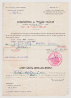 Guerre D'Algérie - Autorisation De Passage Gratuit Sergent Chef 4e REI A/R Alger Marseille - Légion étrangère - Documenten