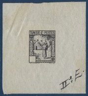 TUNISIE Mini épreuve D'atelier Type K PORTEUSE D'EAU 1931 En Noir & Sans Faciale Rare ! - Sonstige & Ohne Zuordnung