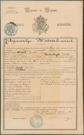Militaria - Royaume De Belgique Congé Définitif (7e Régiment De Ligne, 1870) Major, Fait à Diest. - Historische Dokumente