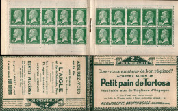 CARNET 170-C 1 Type PASTEUR (S. 93) "PETIT PAIN DE TORTOSA + L'AIGLE". Timbres Collés Sinon Très Bon état, Bas Prix. - Oude : 1906-1965