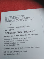 Doodsprentje Victorina Van Bogaert / Hamme 17/4/1910 - 27/12/1994 ( Richardus De Clippeleir ) - Religion & Esotérisme