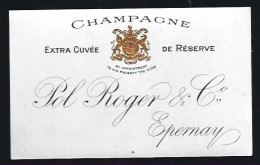 Etiquette Champagne Extra Cuvée De Réserve Pol Roger & Cie Epernay  Marne 51 Version 2 - Champan