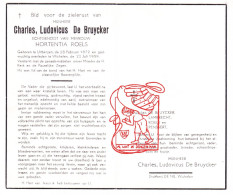DP Charles Ludovicus De Bruycker ° Uitbergen Berlare 1872 † Wichelen 1959 X Hortentia Roels // Lambrecht Pensaert - Images Religieuses