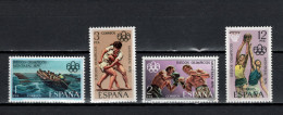 Spain 1976 Olympic Games Montreal, Rowing, Wrestling, Boxing, Basketball Set Of 4 MNH - Ete 1976: Montréal