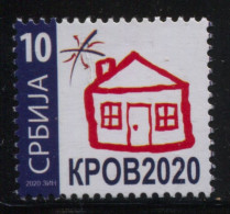 Serbia 2020, Roof For Refugees, Charity Stamp, Additional Stamp 10d, MNH - Serbie