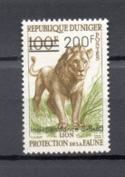 NIGER   N° 111   NEUF SANS CHARNIERE  COTE 18.00€    LION ANIMAUX FAUNE SURCHARGE - Niger (1960-...)