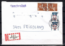 MiNr. 1136 (2x) + 1398 A (2x); Farbfernsehkamera Auf Portoger. E-Brief Von Neustadt Nach Friedland; B-2230 - Covers & Documents