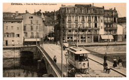 Epinal - Pont De Pierre Et Crédit Lyonnais (Testart Vue 1) - Epinal