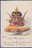 CPA Roberty Dessin Original Fait Main Kaiser Germany Cochon Pig Satirique Caricature Non Circulée - Satirical