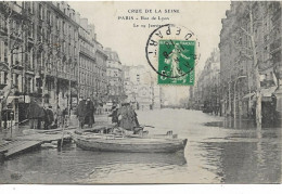 PARIS Crue De Janvier 1910. La Rue De Lyon - Inondations De 1910