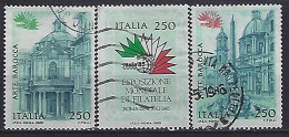 Italy 1985  Briefmarkeausstellung "ITALIA`85"  (o) Mi.1916-1918 - 1981-90: Usados