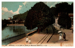 Epinal - Le Quai De Juillet Et Le Monument De 1870-1871 - Epinal