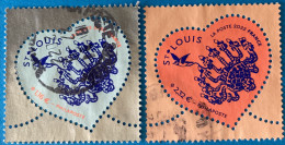 France 2022 : Saint-Valentin, Coeur De Saint-Louis N° 5552 à 5553 Oblitéré - Used Stamps