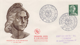 Enveloppe  FDC  1er  Jour   FRANCE    18F   MARIANNE  De   MULLER   Foire  De   PARIS   1958 - 1950-1959