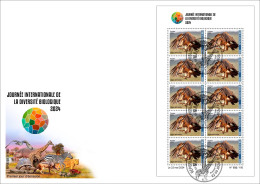 MALI 2024 FDC MS 10V - EAGLE EAGLES VULTURE VULTURES BIRDS OISEAUX AIGLE AIGLES - INTERNATIONAL DAY BIODIVERSITY - Arends & Roofvogels