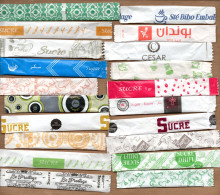 Tunisie-20 Sachets De Sucre (différents,utilisés Et Vides ) //Tunisia -20 Sugar Stickers (differents;used And Empty) - Suiker