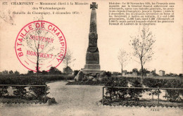 N°2965 W -cpa Champigny -monument élevé à La Mémoire Des Wurtembergeois- - Champigny Sur Marne