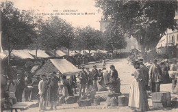 ANNONAY (Ardèche) - La Place De L'Hôtel De Ville Et Le Marché - Voyagé 1904 (2 Scans) - Annonay
